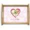 Valentine Owls Natural Wooden Tray - Large (Personalized)