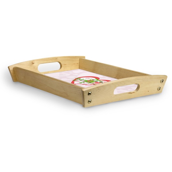 Valentine Owls Serving Tray Wood Small - Corner