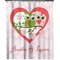 Valentine Owls Extra Long Shower Curtain - 70"x84" (Personalized)