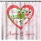 Valentine Owls Shower Curtain - Custom Size (Personalized)