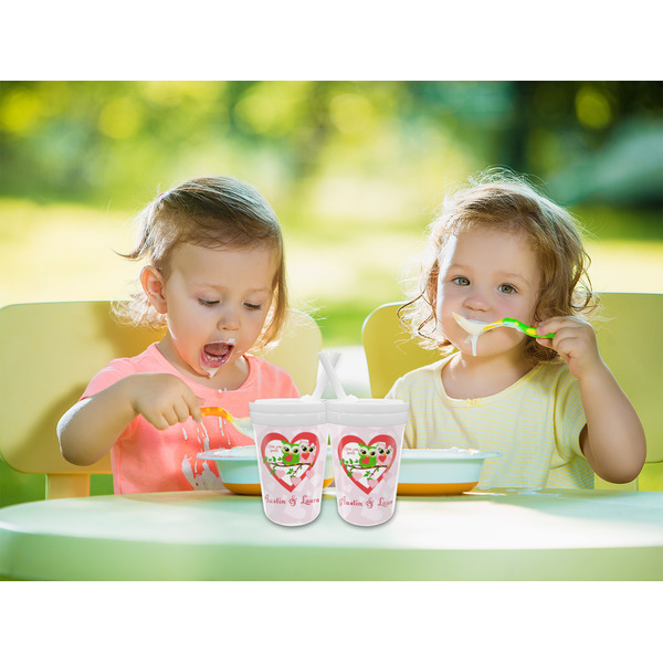 Valentine Owls Sippy Cups w/Straw - LIFESTYLE