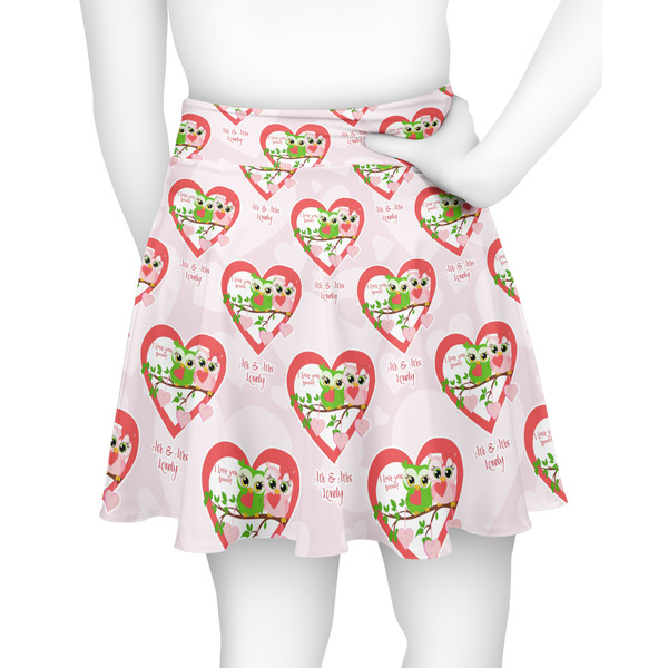 Valentine Owls Skater Skirt - Back