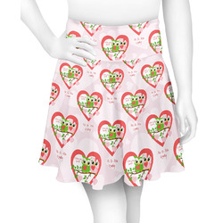 Valentine Owls Skater Skirt - X Large (Personalized)