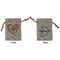 Valentine Owls Small Burlap Gift Bag - Front & Back (Personalized)