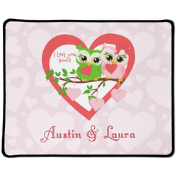 Valentine Owls Large Gaming Mouse Pad - 12.5" x 10" (Personalized)