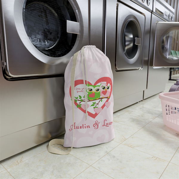 Valentine Owls Small Landry Bag - In Context