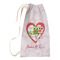 Valentine Owls Small Laundry Bag - Front View