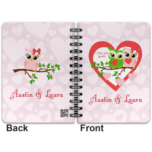 Valentine Owls Spiral Journal 5 x 7 - Apvl
