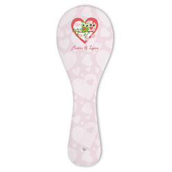 Valentine Owls Ceramic Spoon Rest (Personalized)