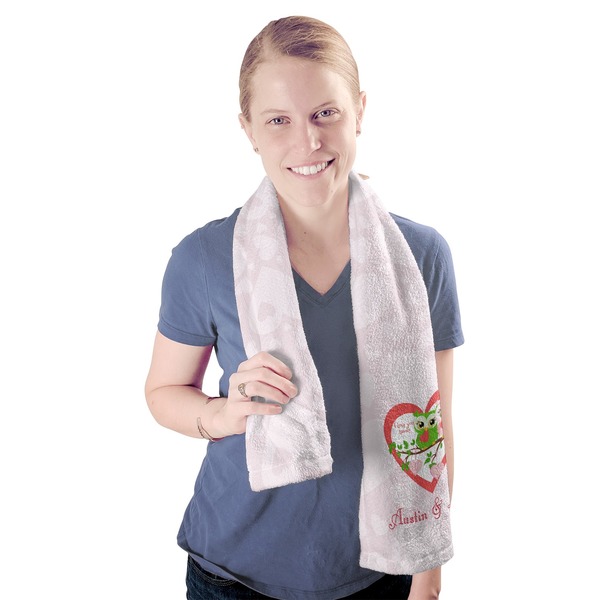 Valentine Owls Sport Towel - Exercise use - Model