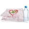 Valentine Owls Sports Towel Folded with Water Bottle