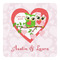 Valentine Owls Square Decal