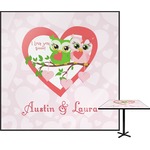 Valentine Owls Square Table Top (Personalized)