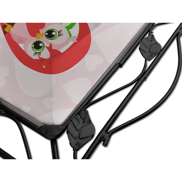 Valentine Owls Square Trivet - Detail