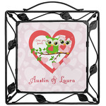 Valentine Owls Square Trivet (Personalized)