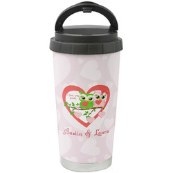 Valentine Owls Stainless Steel Coffee Tumbler (Personalized)