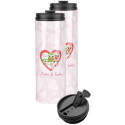 Valentine Owls Stainless Steel Skinny Tumbler (Personalized)