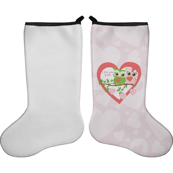 Valentine Owls Stocking - Single-Sided - Approval