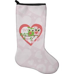 Valentine Owls Holiday Stocking - Single-Sided - Neoprene