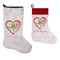 Valentine Owls Stockings - Side by Side compare