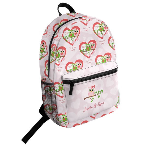 Custom Valentine Owls Student Backpack (Personalized)