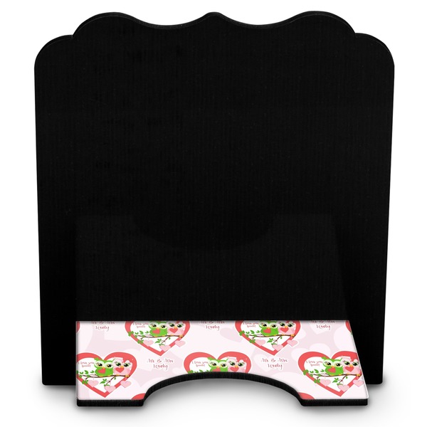 Valentine Owls Stylized Tablet Stand - Back