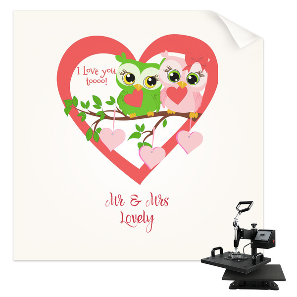Custom Valentine Owls Sublimation Transfer - Baby / Toddler (Personalized)