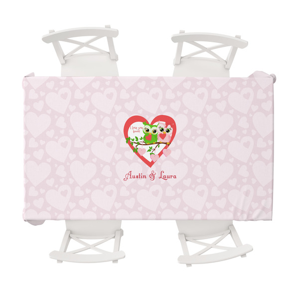 Custom Valentine Owls Tablecloth - 58"x102" (Personalized)