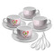 Valentine Owls Tea Cup - Set of 4