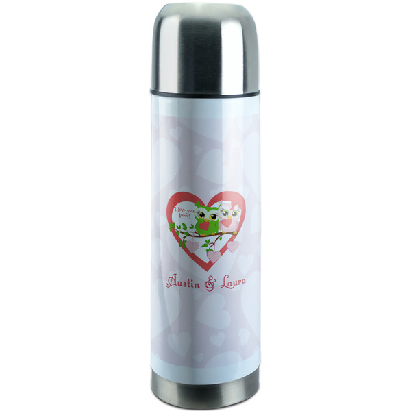 Custom Valentine Owls Stainless Steel Thermos (Personalized)