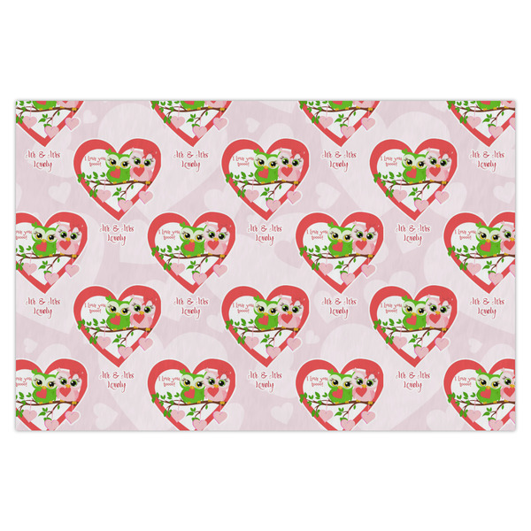 Custom Valentine Owls Tissue Paper Sheets - X-Large - Heavyweight (Personalized)
