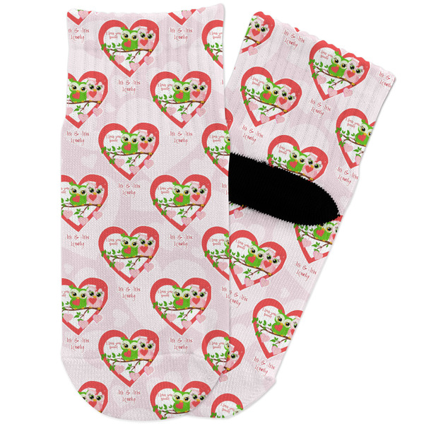 Custom Valentine Owls Toddler Ankle Socks (Personalized)