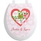 Valentine Owls Toilet Seat Decal - Round (Personalized)