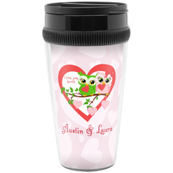 Valentine Owls Acrylic Travel Mug without Handle (Personalized)