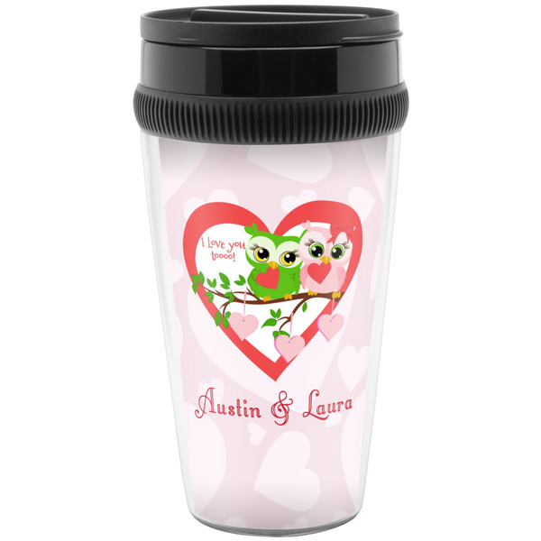 Custom Valentine Owls Acrylic Travel Mug without Handle (Personalized)
