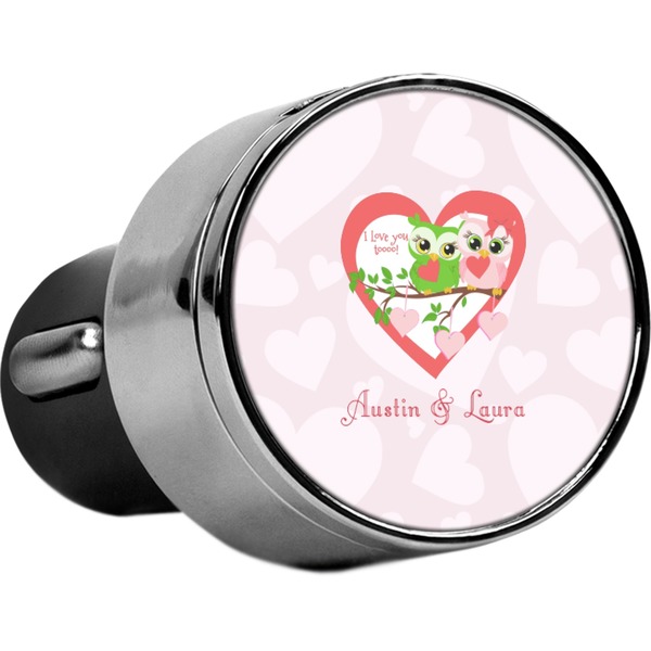 Custom Valentine Owls USB Car Charger (Personalized)