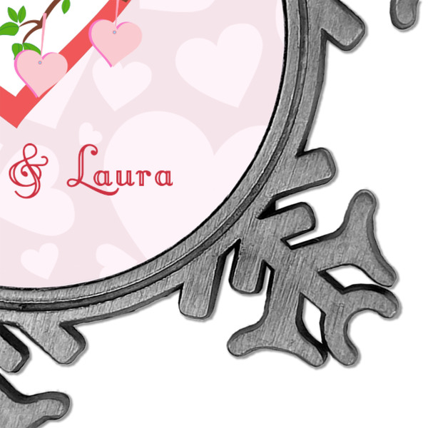 Valentine Owls Vintage Snowflake - Detail