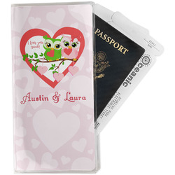 Valentine Owls Travel Document Holder