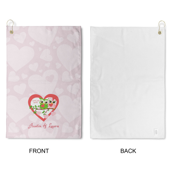 Valentine Owls Waffle Weave Golf Towel - Approval