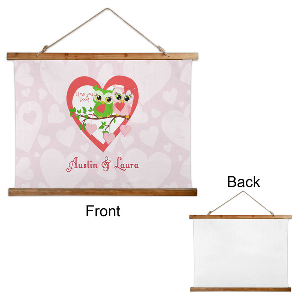 Valentine Owls Wall Hanging Tapestry - Landscape - APPROVAL