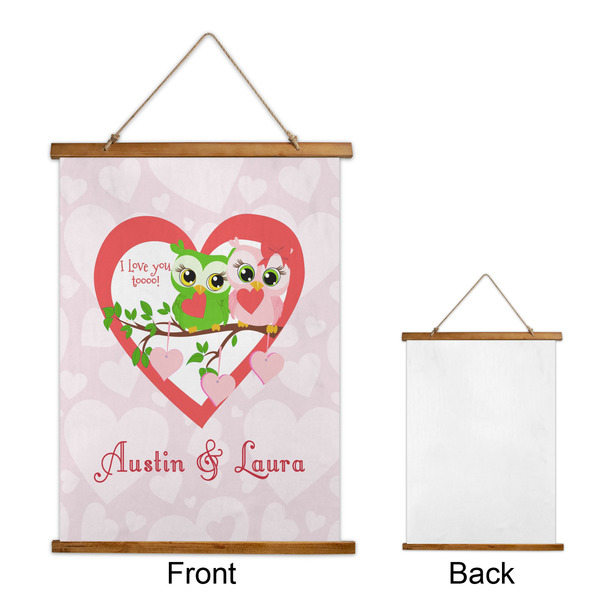 Valentine Owls Wall Hanging Tapestry - Portrait - APPROVAL