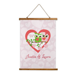 Valentine Owls Wall Hanging Tapestry (Personalized)