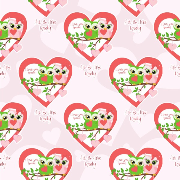 Valentine Owls Wallpaper Square