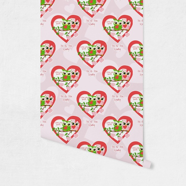 Valentine Owls Wallpaper on Wall