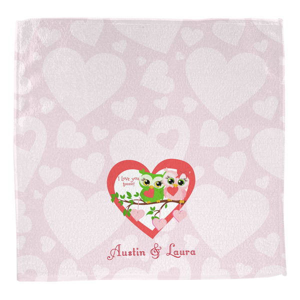 Valentine Owls Washcloth - Front - No Soap