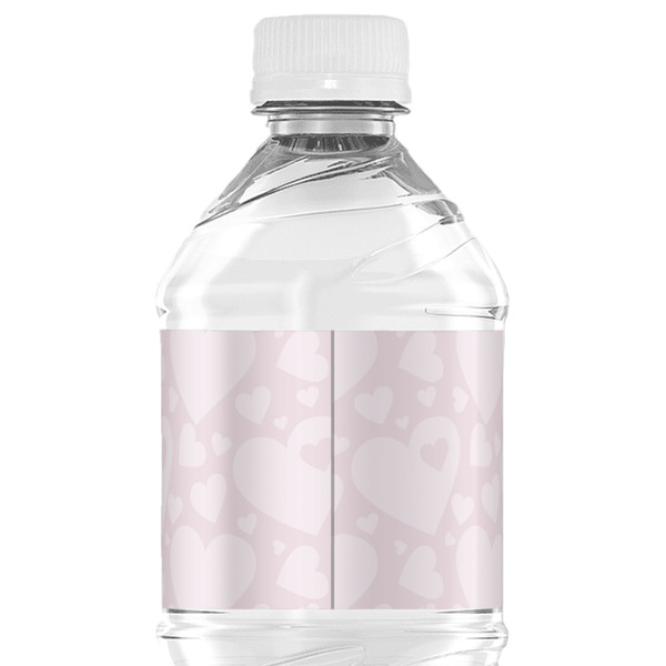 Valentine Owls Water Bottle Label - Back View