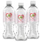 Valentine Owls Water Bottle Labels - Front View