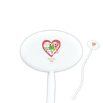 Valentine Owls Oval Plastic Stir Sticks (Personalized)