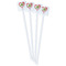 Valentine Owls White Plastic Stir Stick - Double Sided - Square - Front