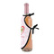 Valentine Owls Wine Bottle Apron - DETAIL WITH CLIP ON NECK